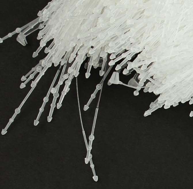 SIDAZON 7 Inch 500 Pcs Plastic Fasteners Hang Tags Clear Snap Lock Pins Security Loop Price Tag Pins Safety Ring Ties for Retail Store Clothing Accessory(7” 500pcs, Clear) - Image 3